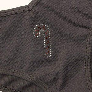 VS PINK CHRISTMAS Candy Cane BLING PANTY
